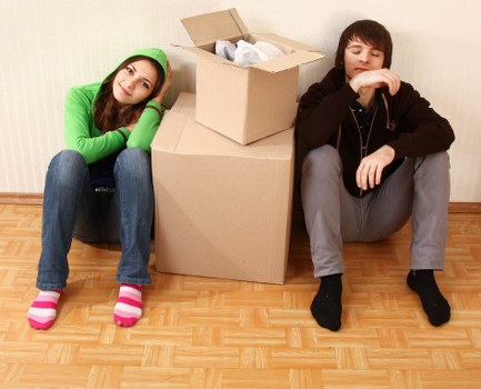Packed moving boxes ready for a Holland Park house relocation